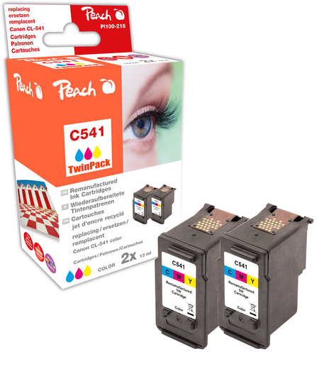 Peach  Doppelpack Druckköpfe color kompatibel zu Canon Pixma TS 5151
