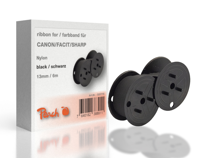 Peach Spulen kompatibel zu Canon/Facit/Sharp, schwarz, Gr1 Canon Pixma TS 3600 Series